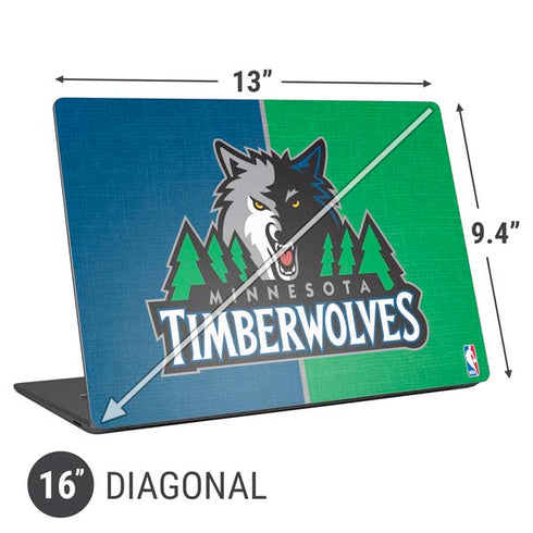 NBA Minnesota Timberwolves Canvas Universal Laptop 16in (13 x 9.4in) Skin